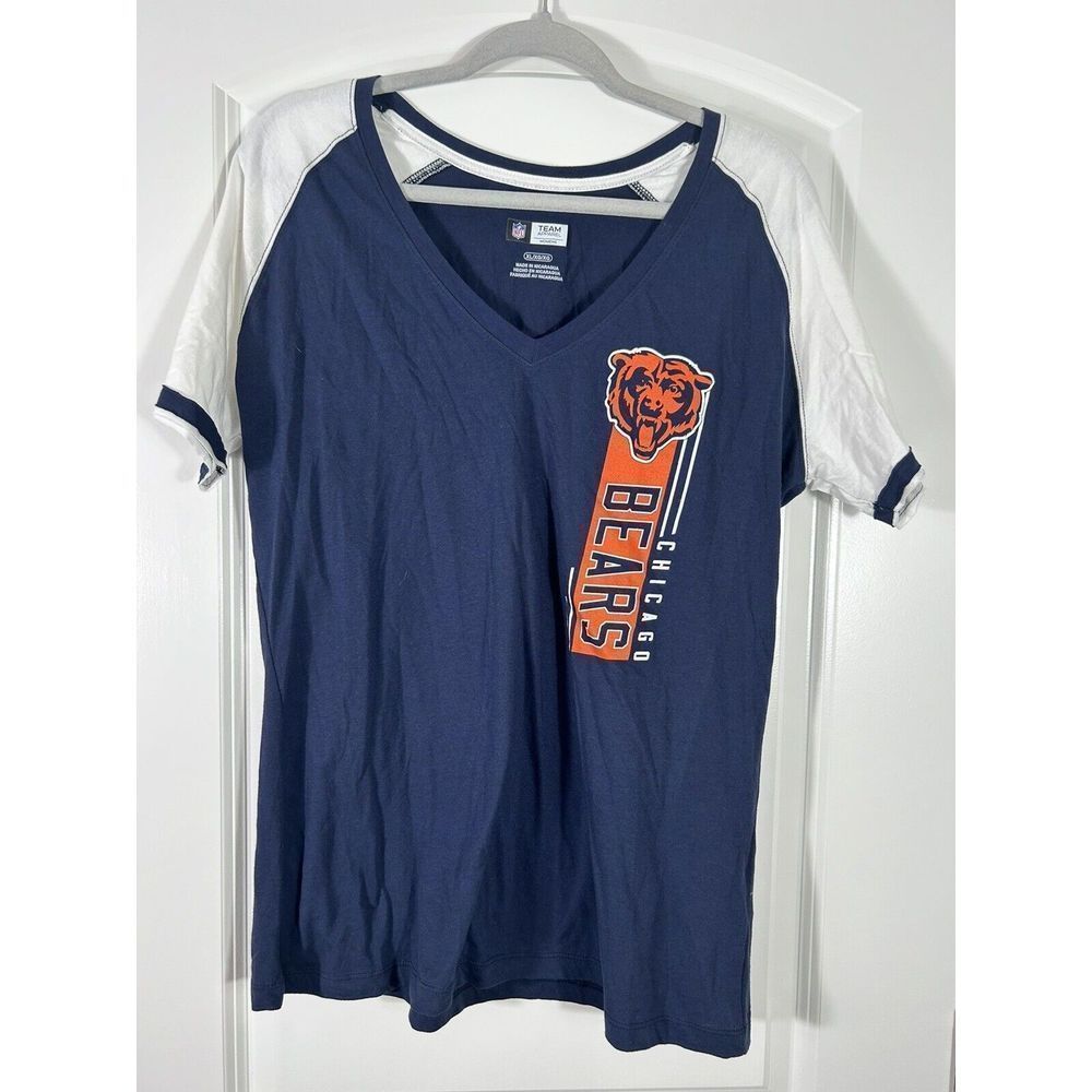 Chicago Bears NFL Team Apparel Raw Hem Shirt Women’s Sz XL NWT